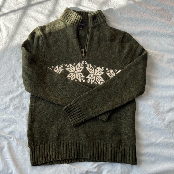 Brooks Brothers Wool Sweater - Men in Size S - Dark Green